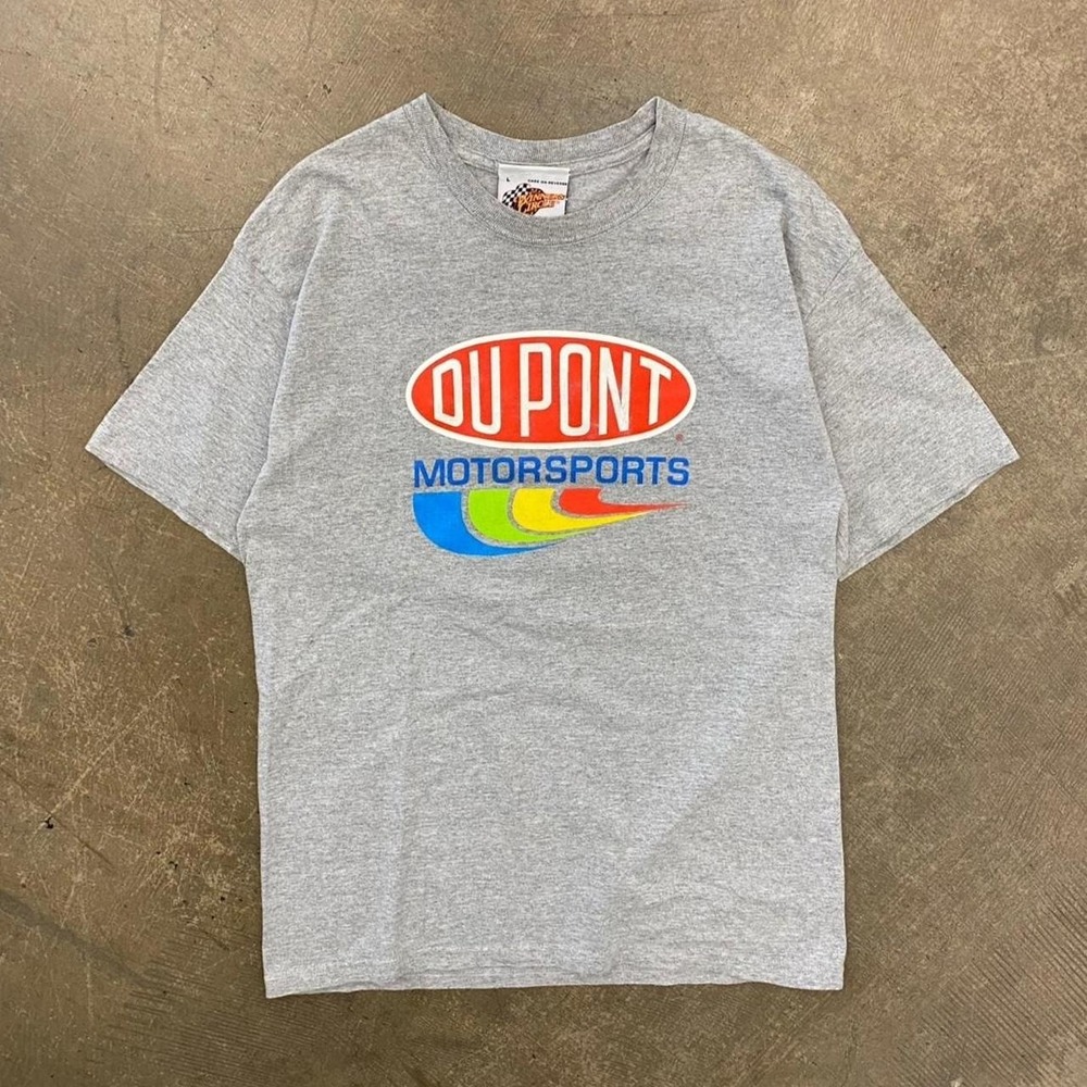 Vintage DuPoint Motorsports NASCAR Winners Circle Racing Y2K T-Shirt Large
